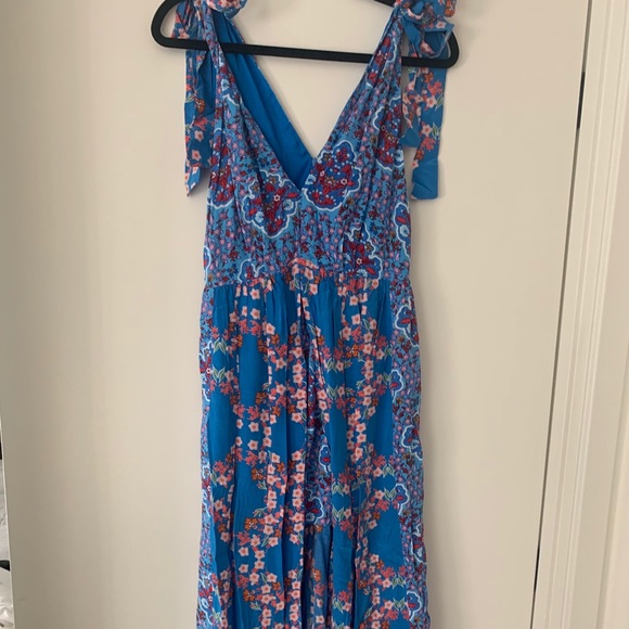 Sandro Plunging Floral Print Slit Dress - Picture 5 of 8